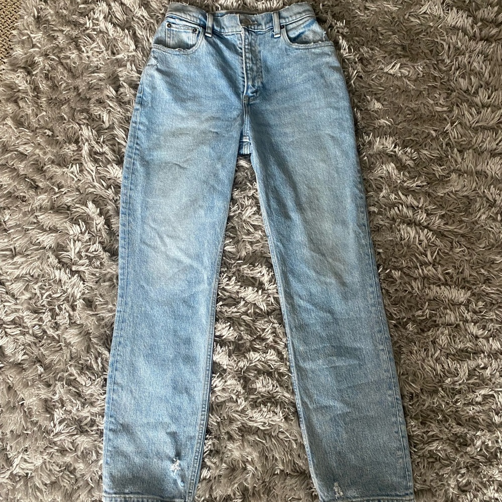 Abercrombie 90s straight ultra high rise curve love 25s